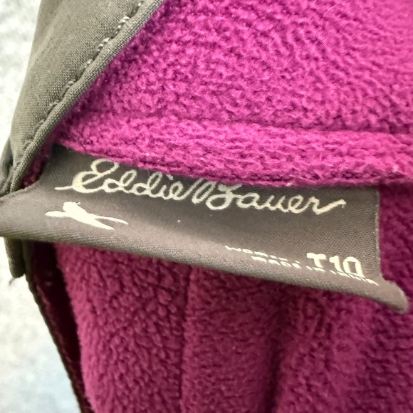 Eddie Bauer Tech Pants Womens 10 Gray Fleece Lined Performance Stretch Outdoors - Picture 10 of 12